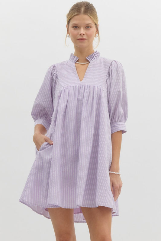Pinstripe Lavender Dress