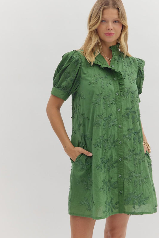 Floral Appliqué Dress