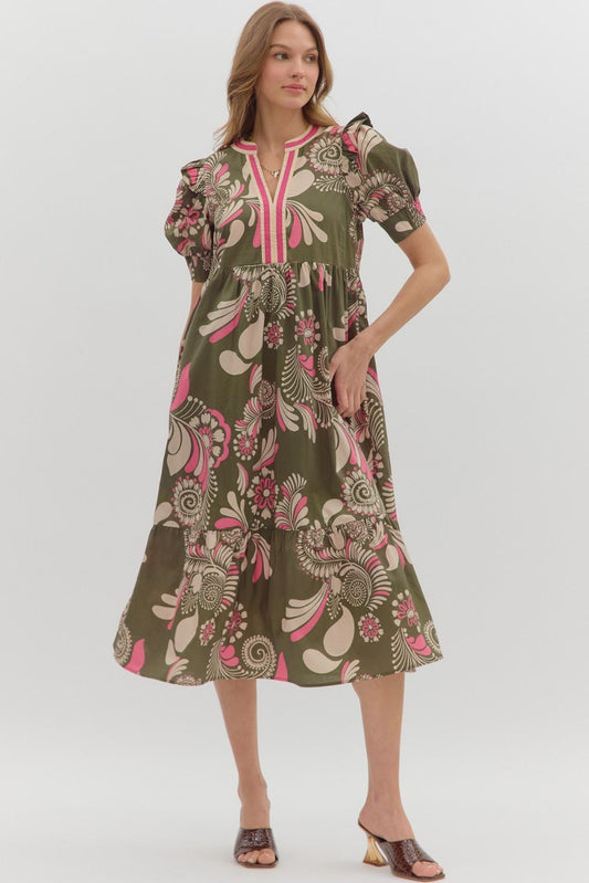 Paisley Midi Dress