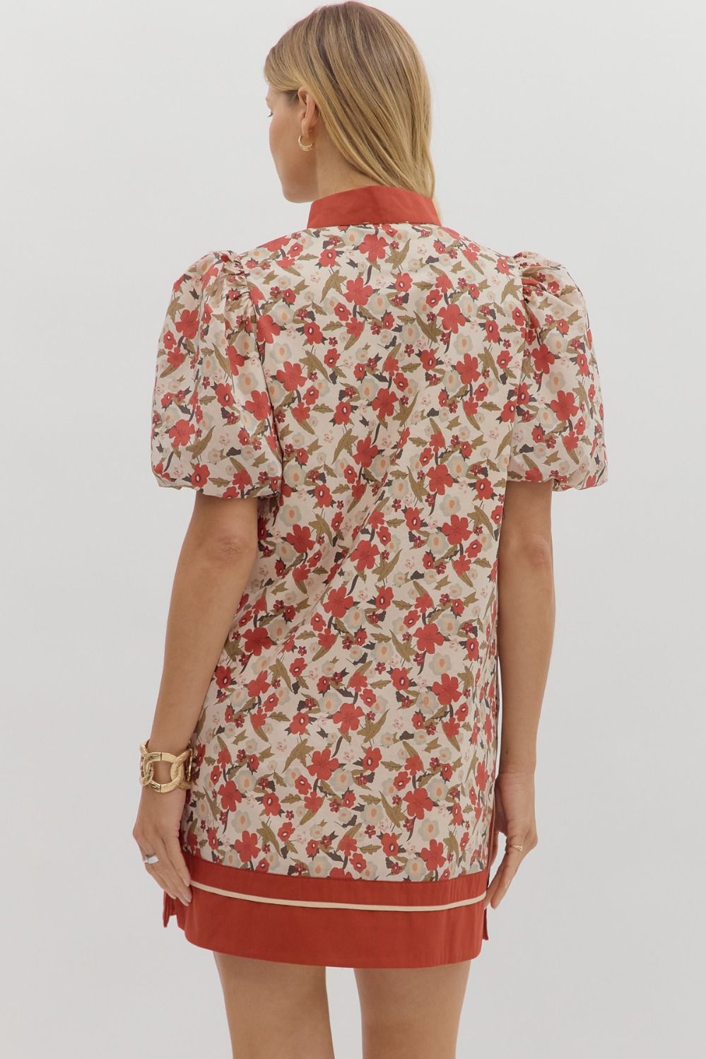 Fall Floral Mini Dress