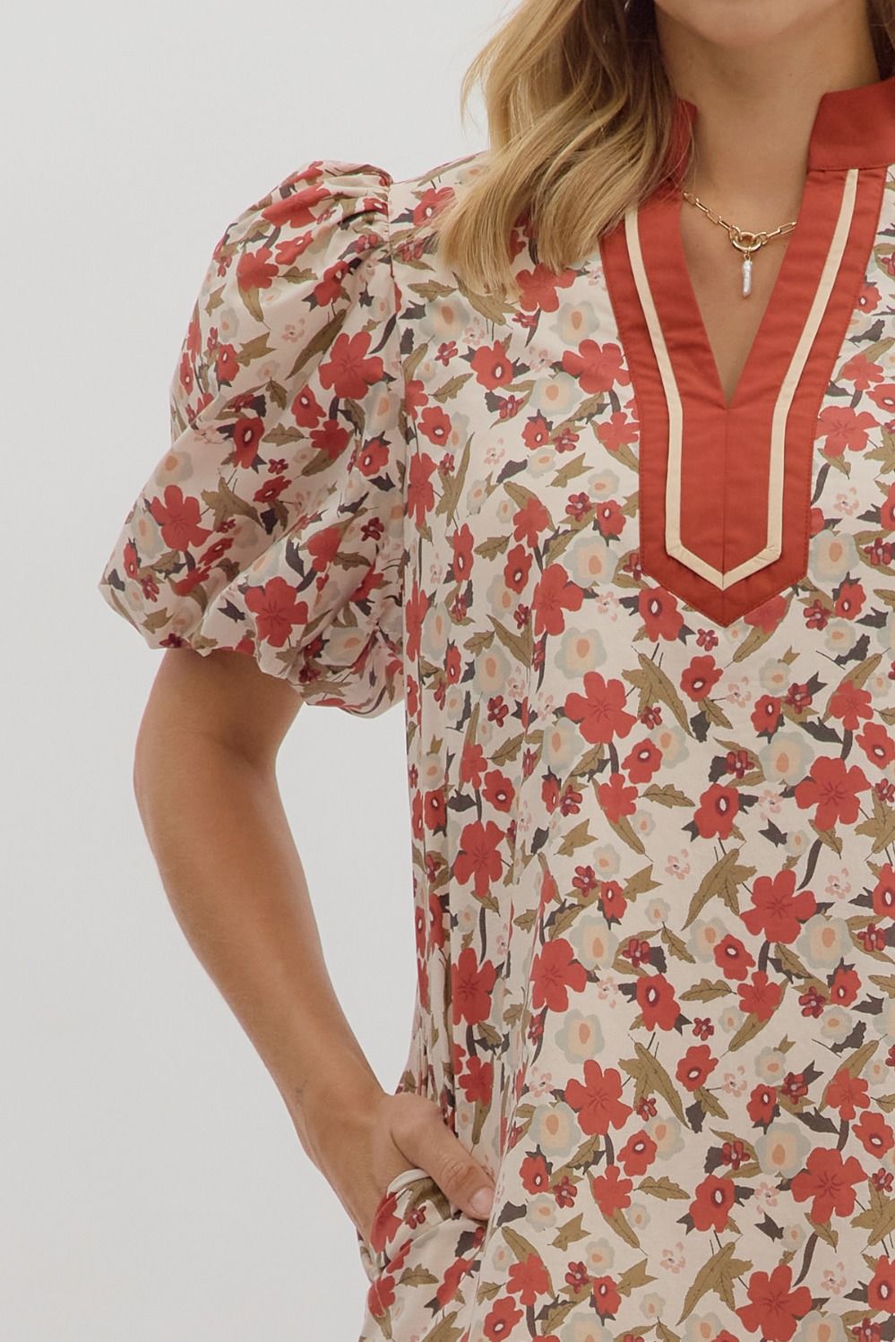 Fall Floral Mini Dress