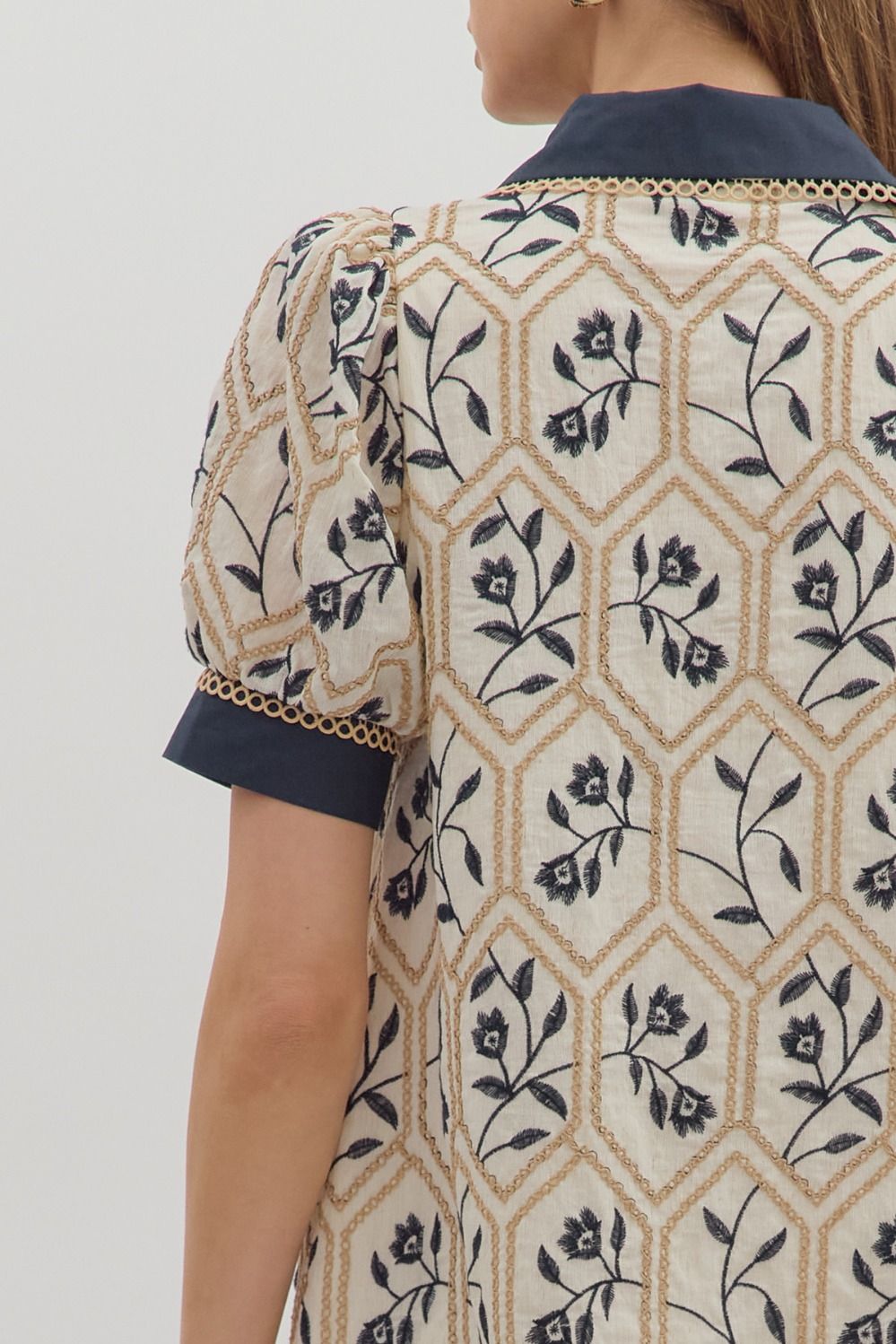 Floral Embroidered Mini Dress