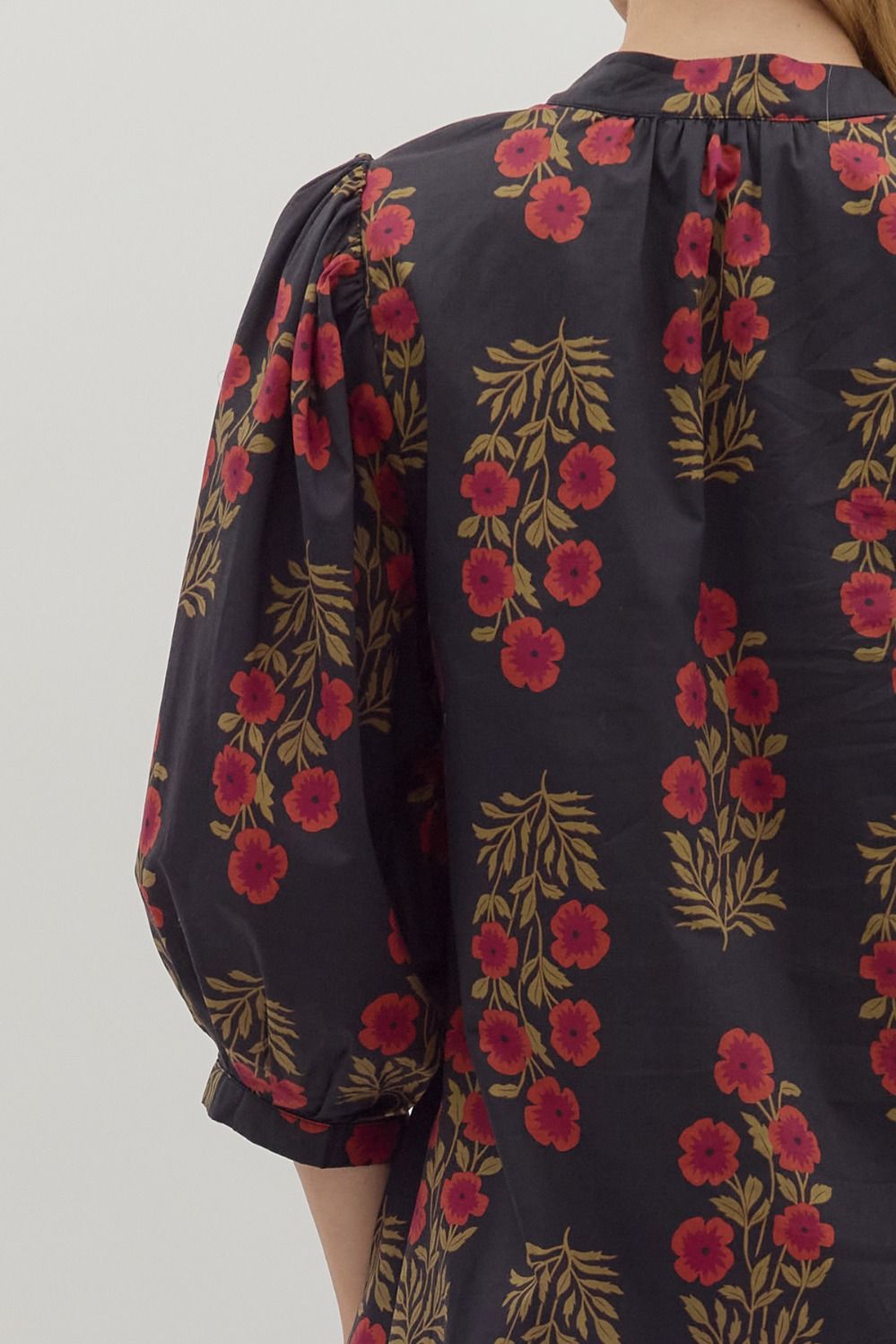 Block Print Floral Dress