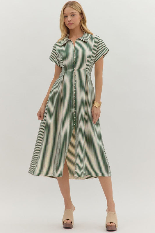 Striped Shirt Dress