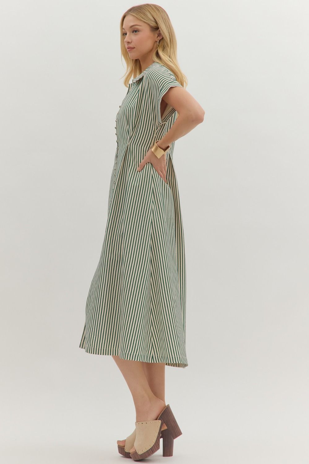 Striped Shirt Dress