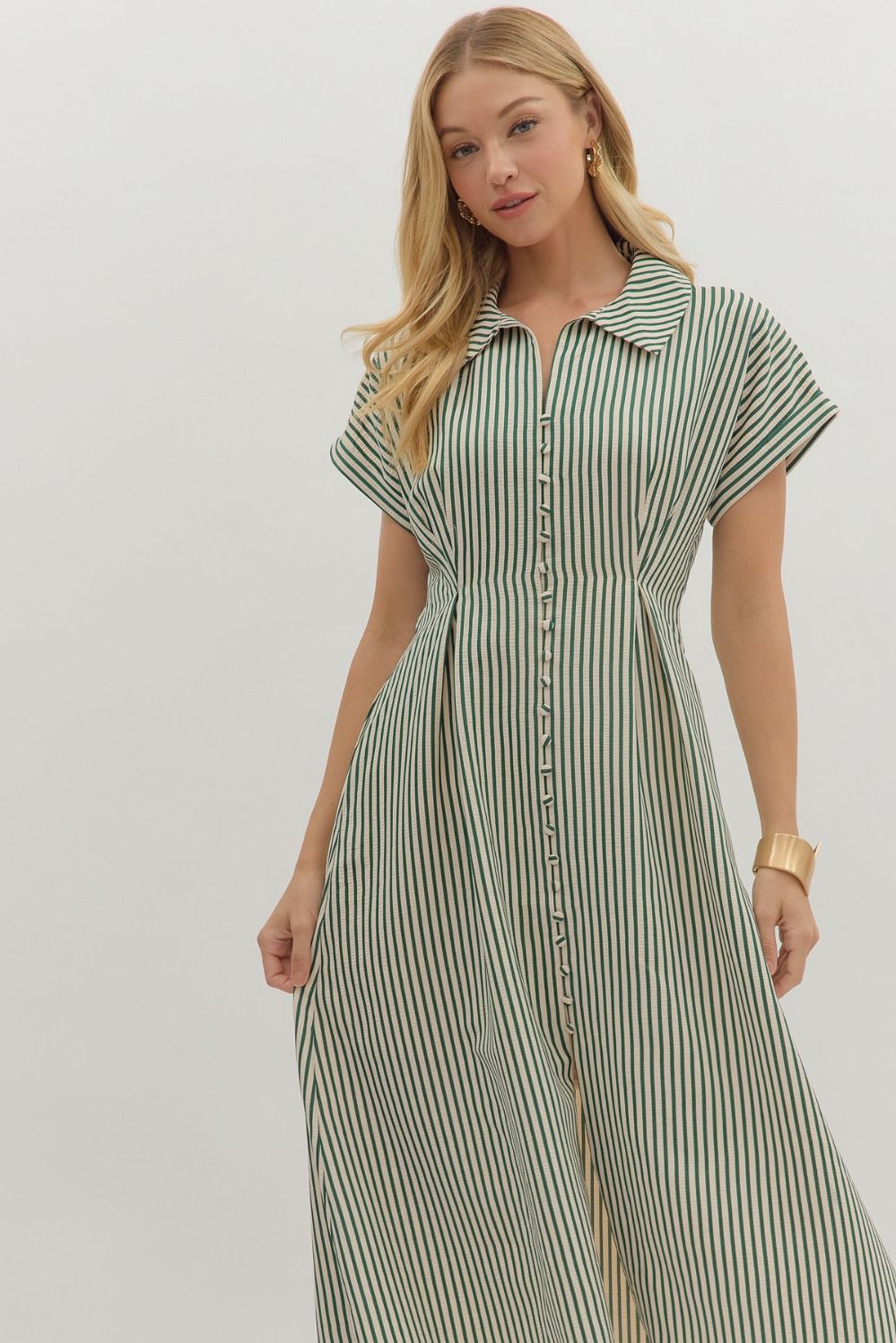 Striped Shirt Dress