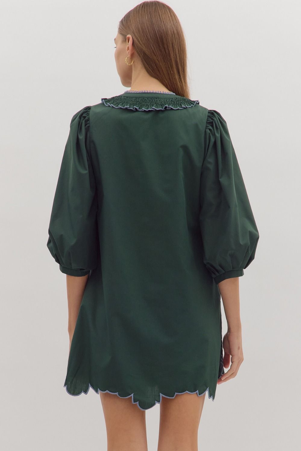 Embroidered Mini Dress