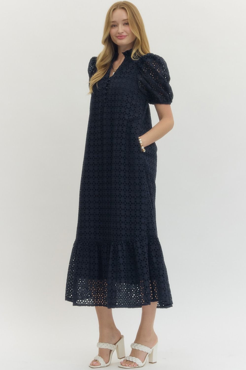 Eyelet Maxi Dress