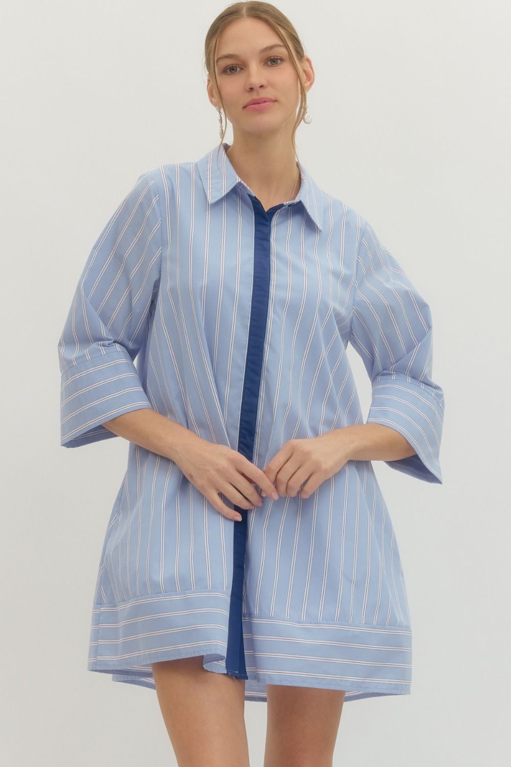 Striped Shirt Dress
