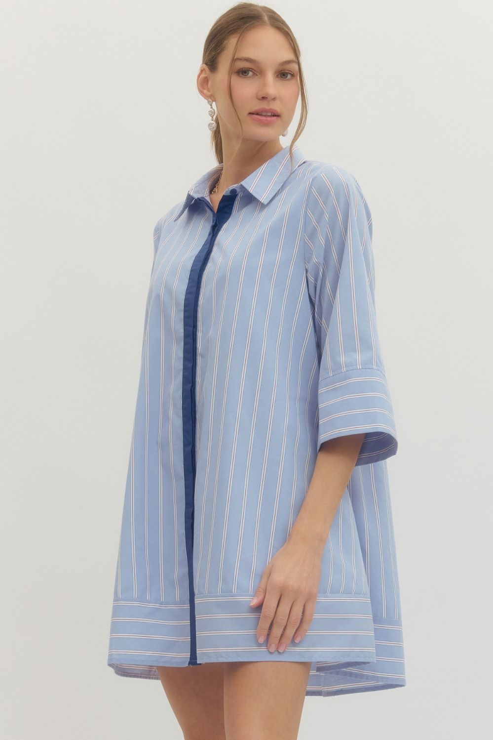 Striped Shirt Dress