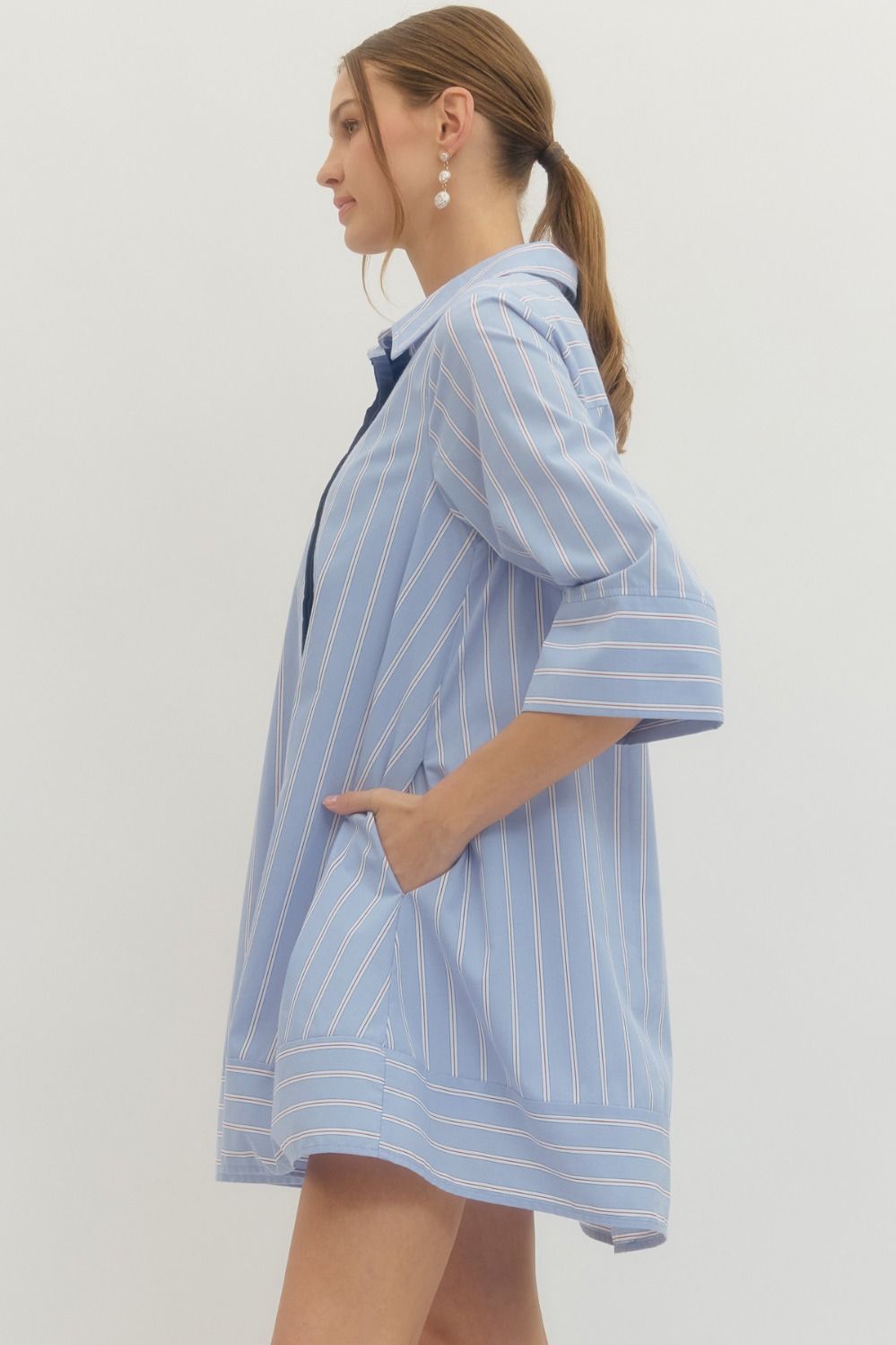 Striped Shirt Dress