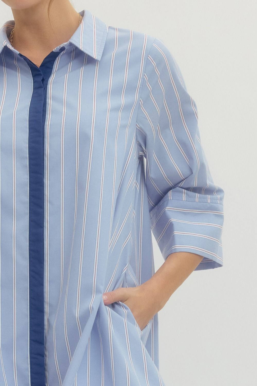Striped Shirt Dress