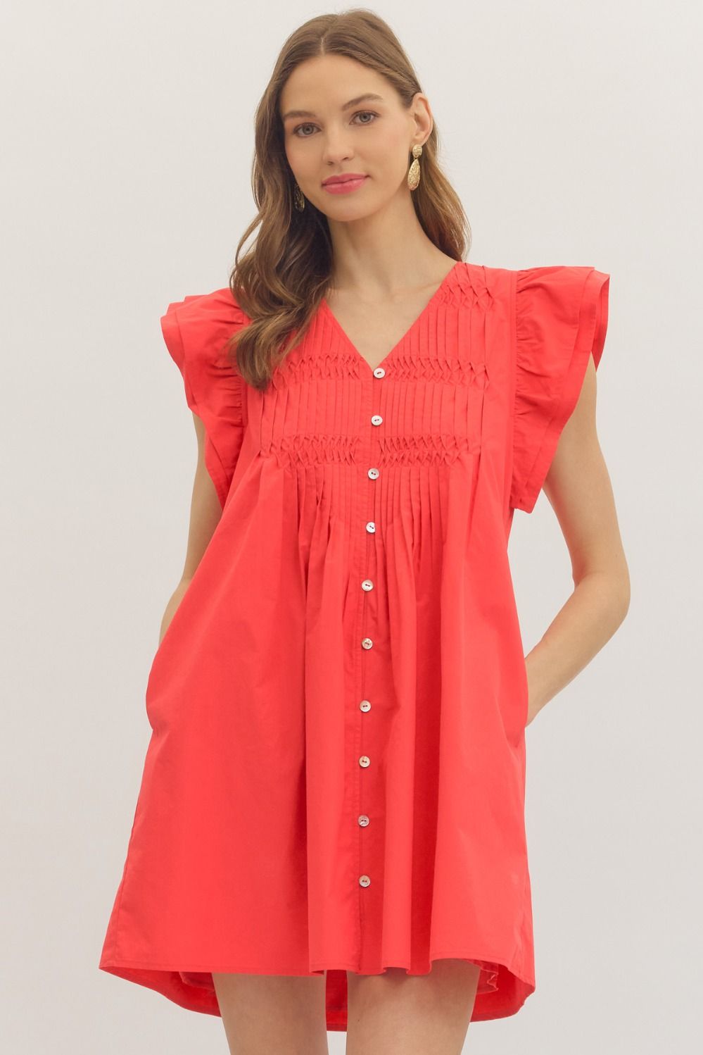 Flutter Sleeve Mini Dress