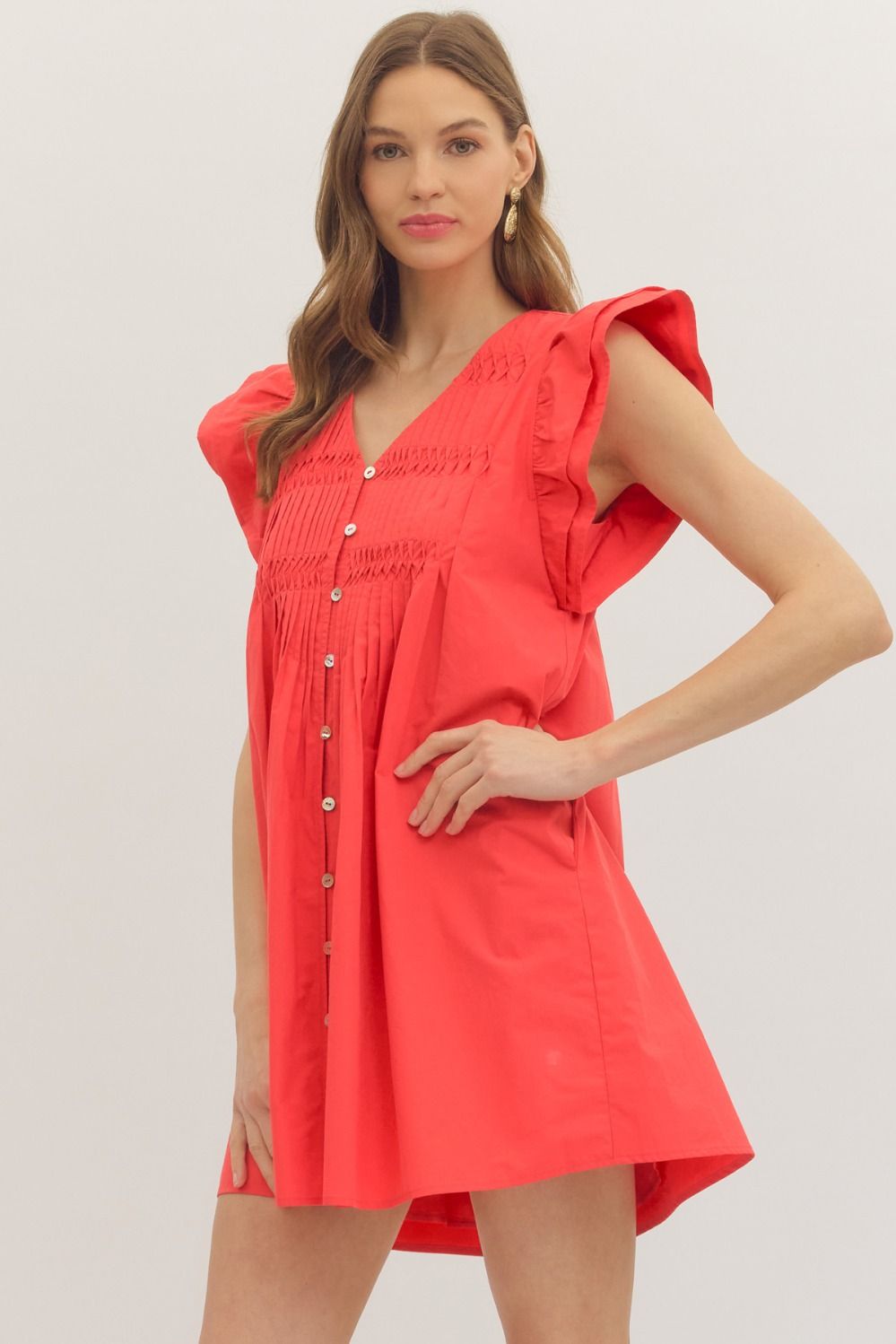 Flutter Sleeve Mini Dress