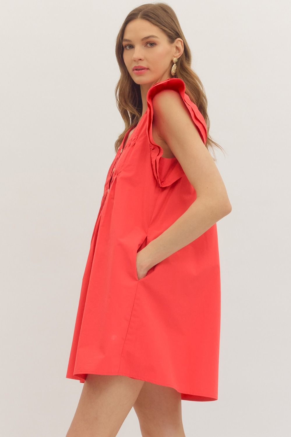 Flutter Sleeve Mini Dress