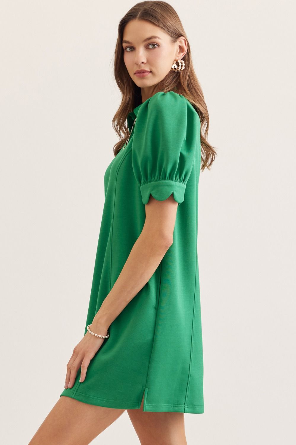 Collared Zip-Front Dress