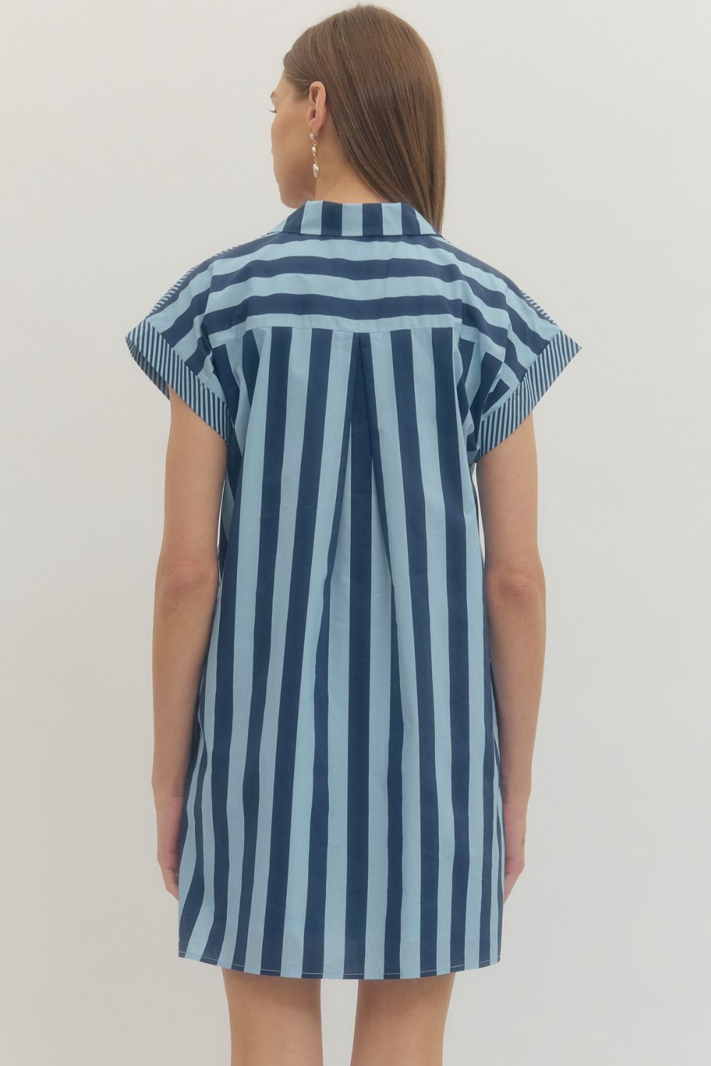 Contrasting Striped Mini Dress