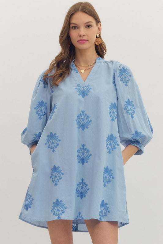 Bloom Puff Sleeve Mini Dress