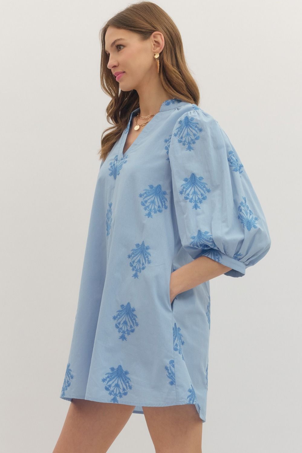 Bloom Puff Sleeve Mini Dress