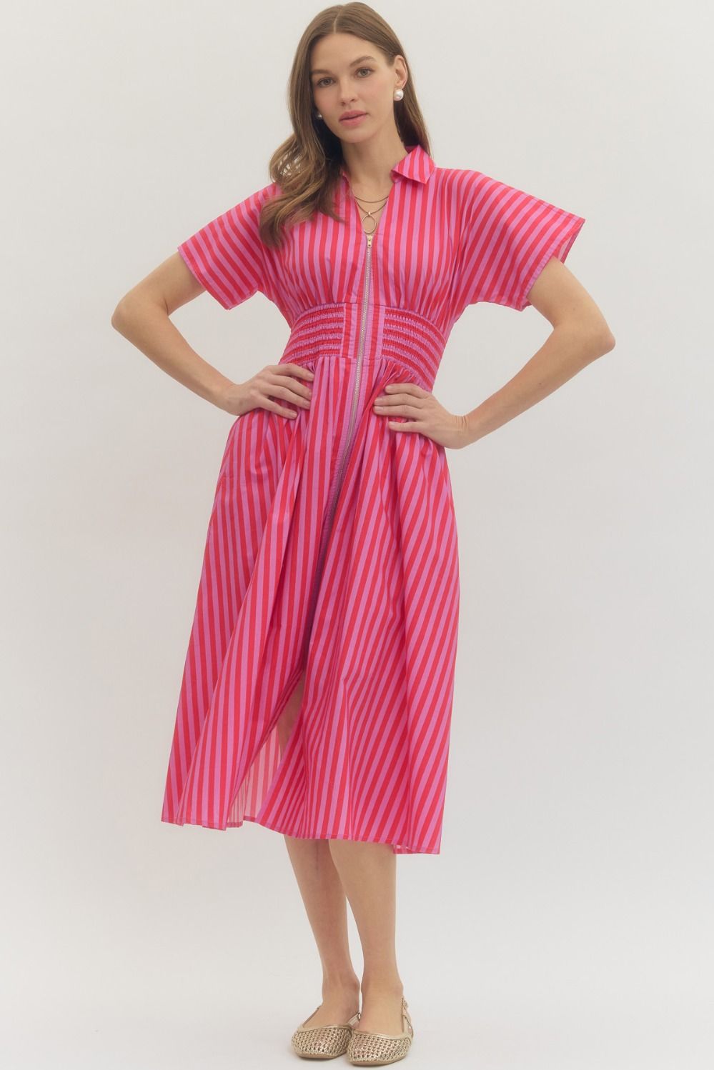 Striped Midi Dress