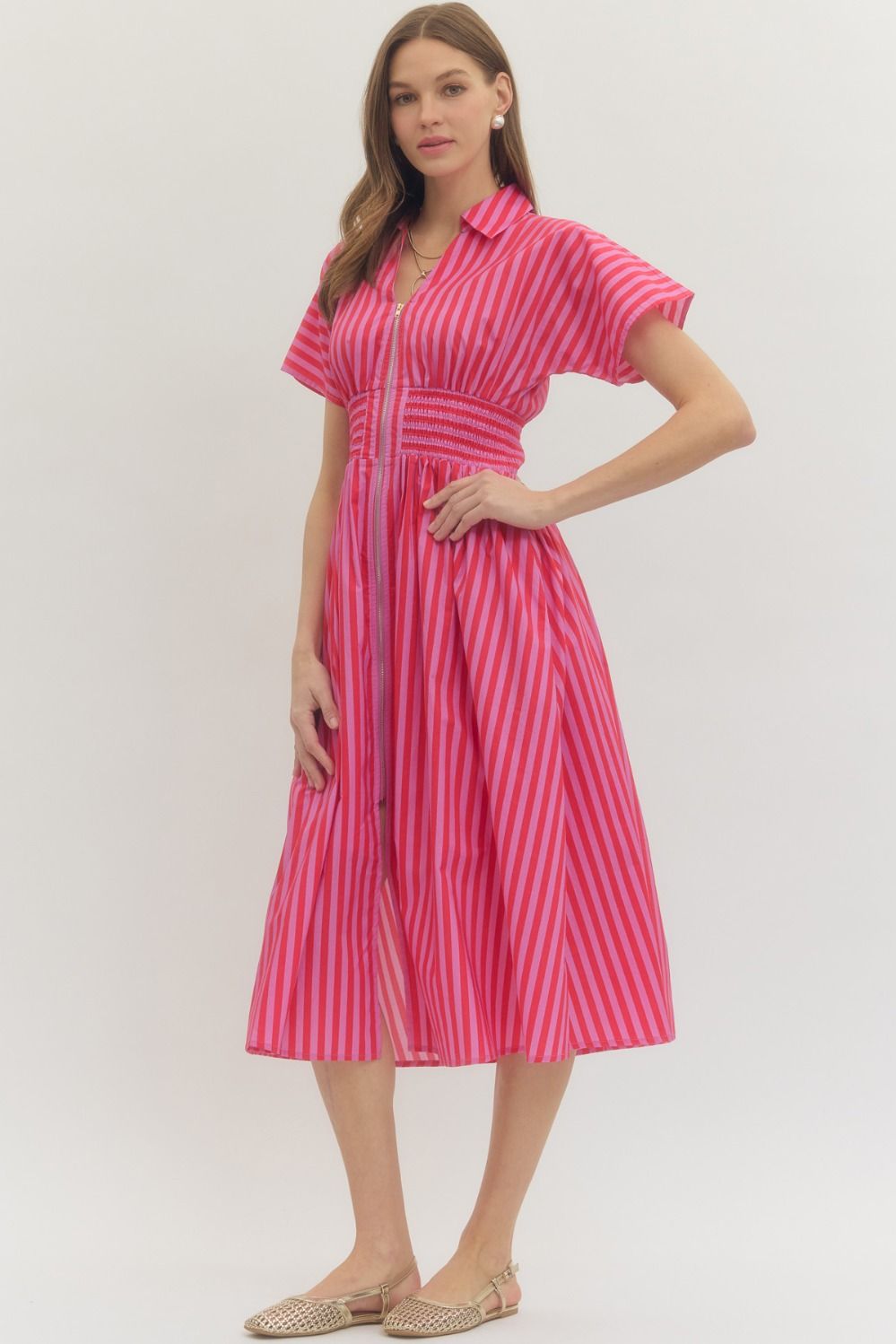 Striped Midi Dress