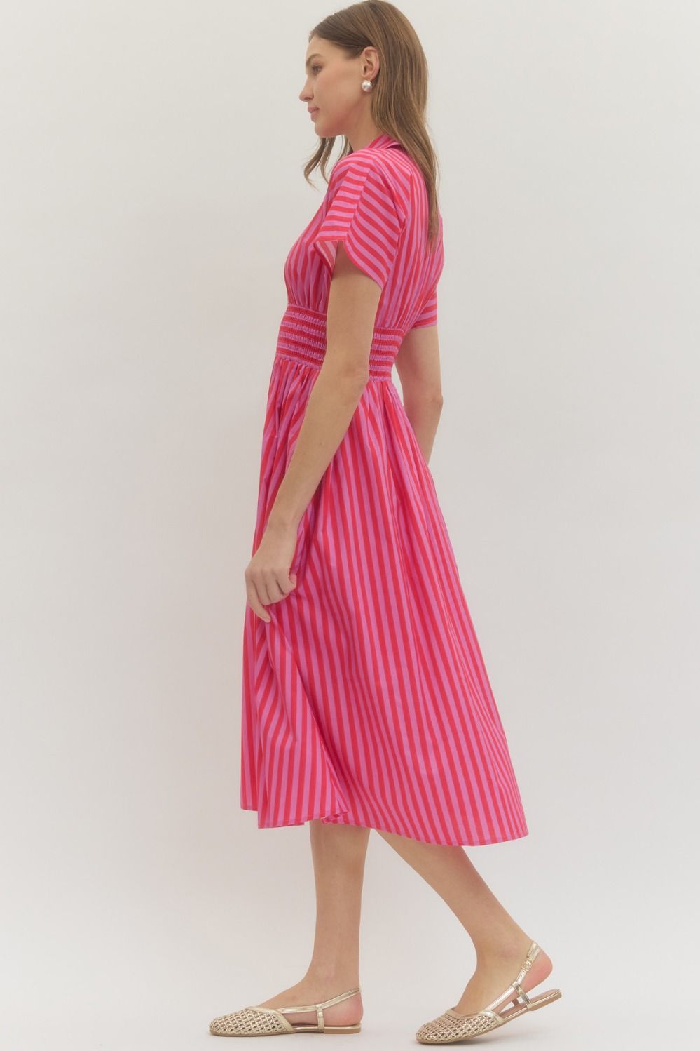 Striped Midi Dress