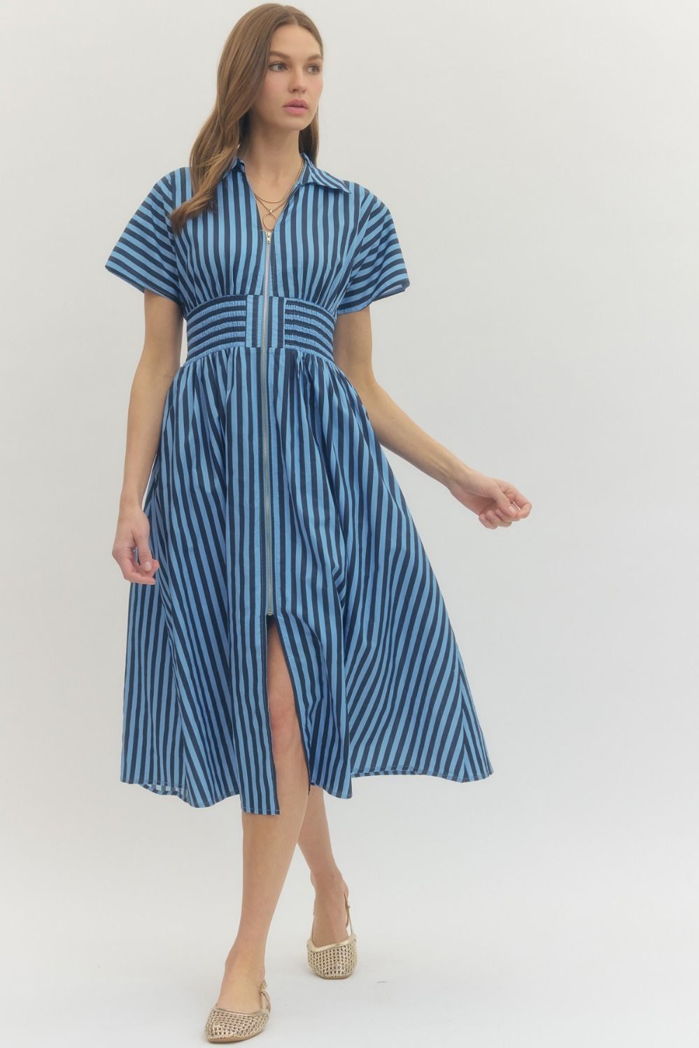 Striped Midi Dress