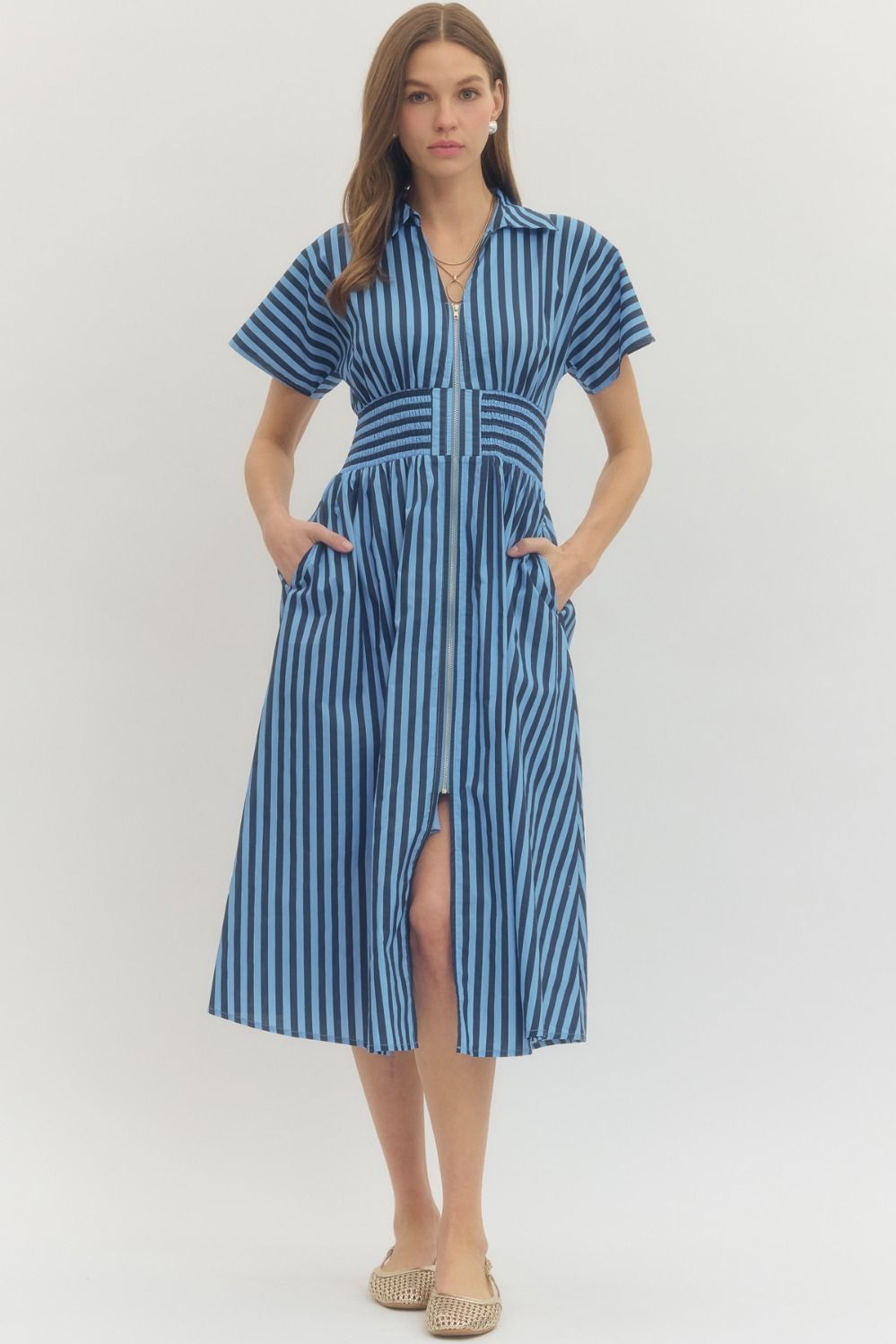 Striped Midi Dress