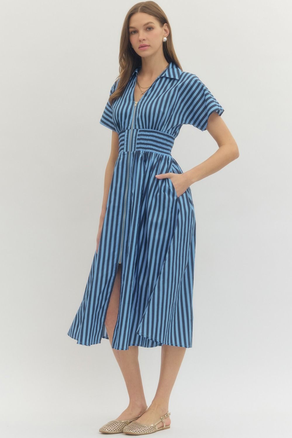 Striped Midi Dress