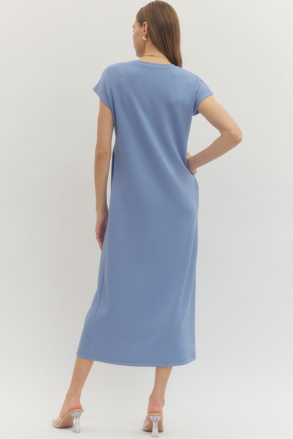 Side Tie Midi Dress