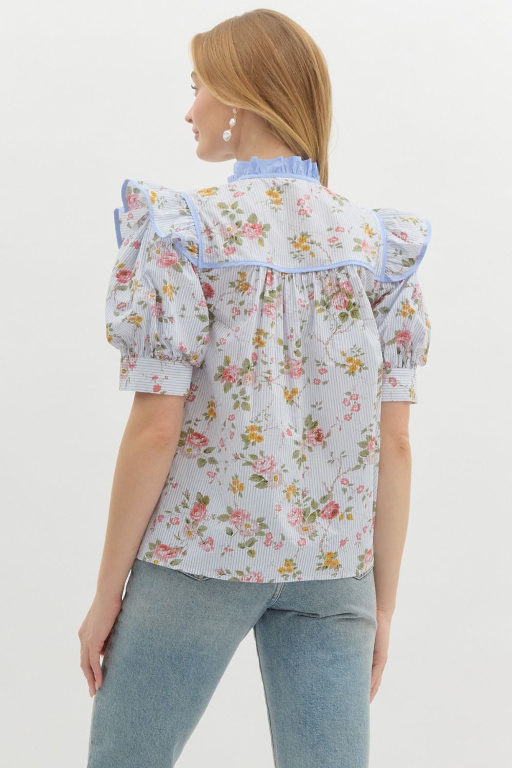 Floral Stripe Top