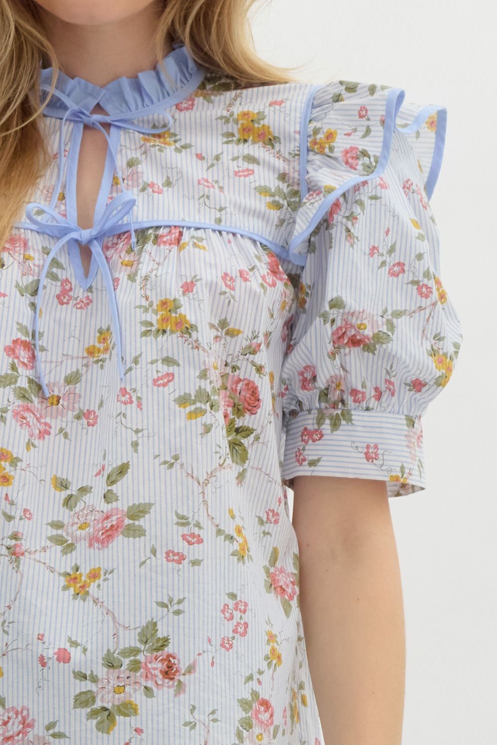 Floral Stripe Top