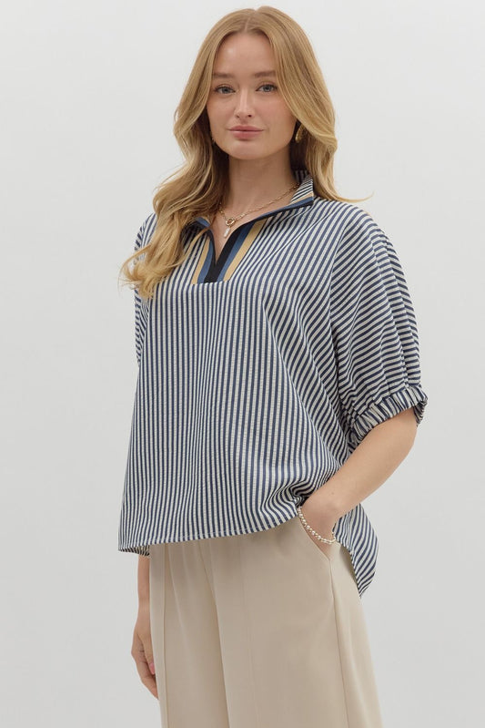 Striped Dolman Top