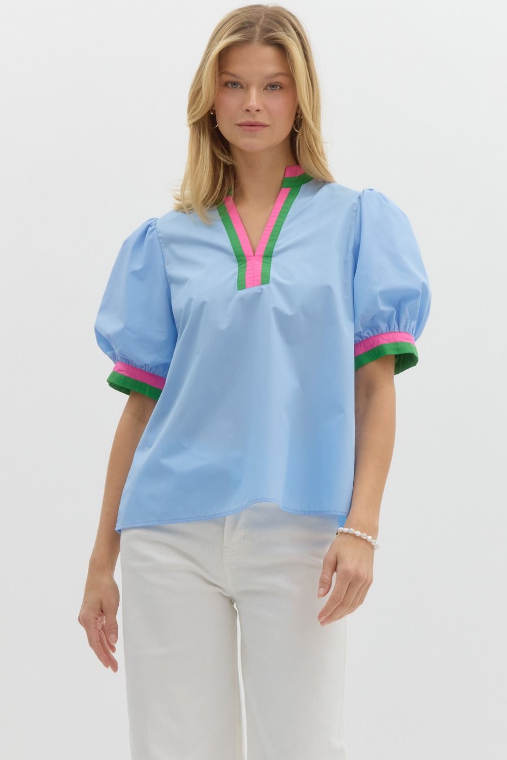 Bubble Sleeve Top