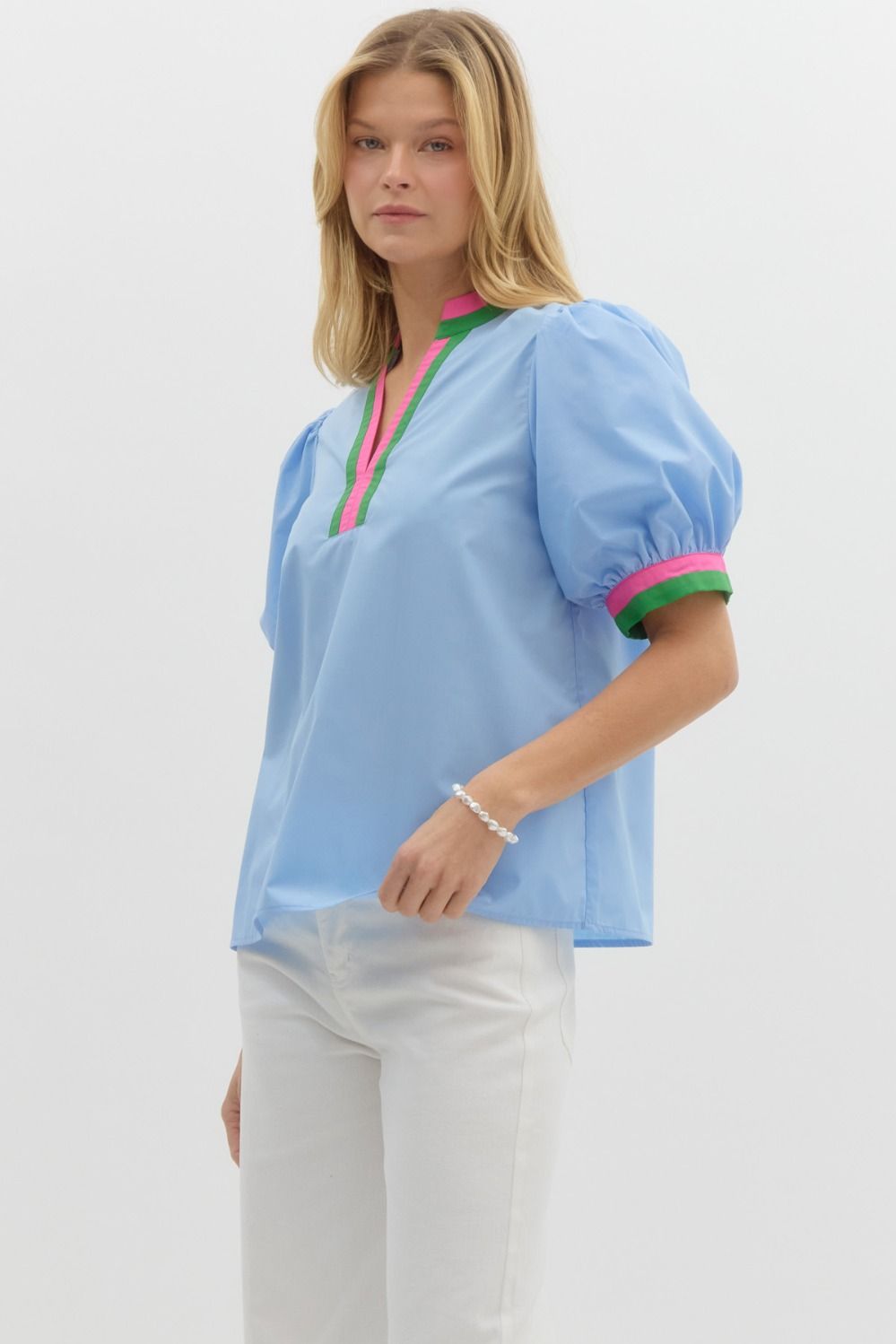 Bubble Sleeve Top