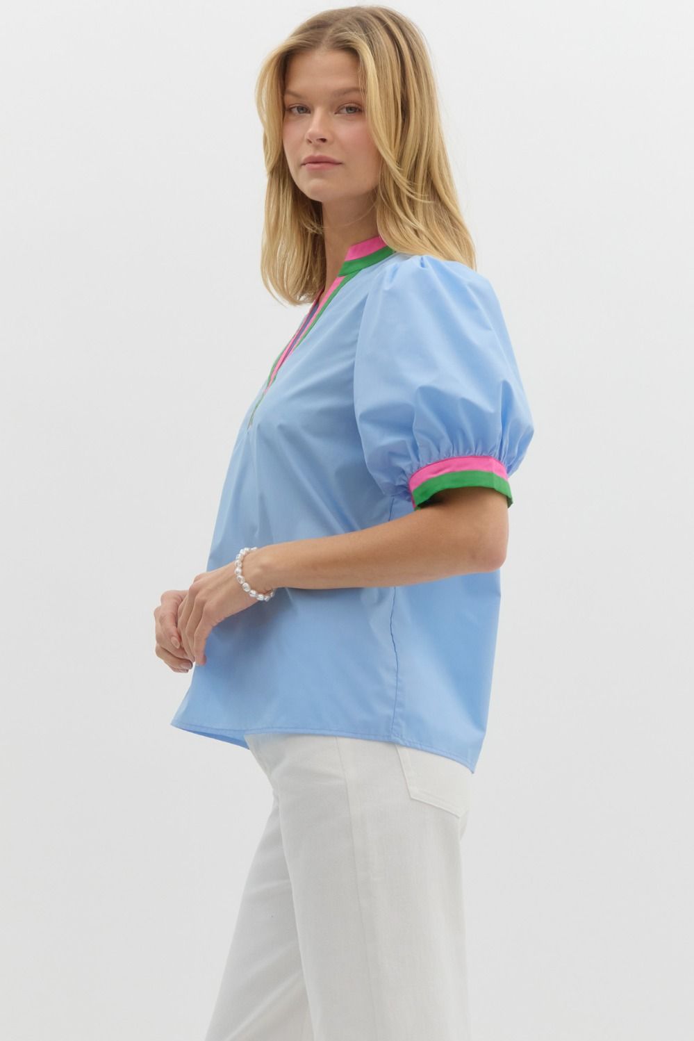 Bubble Sleeve Top