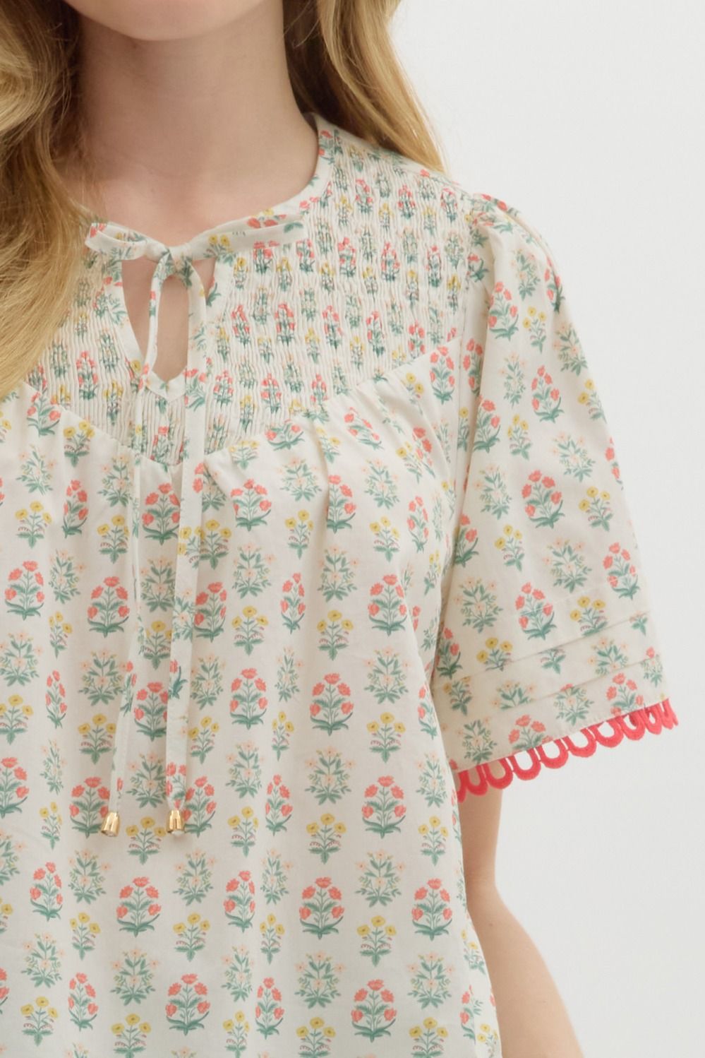 Floral Smocked Top