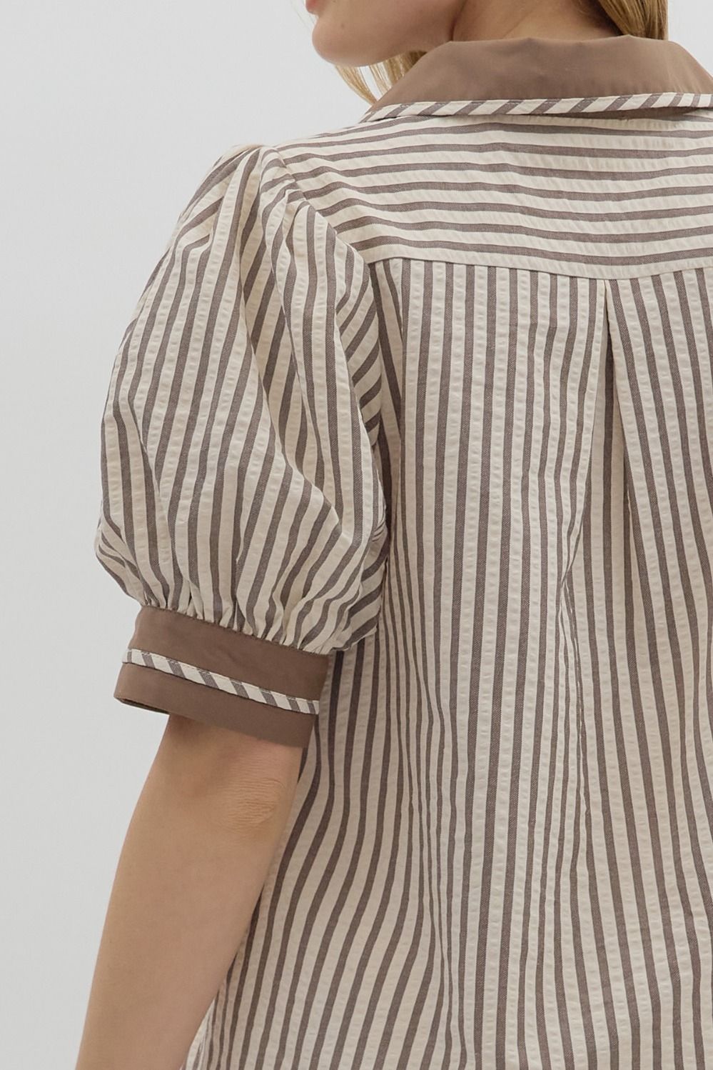 Striped Popover Top