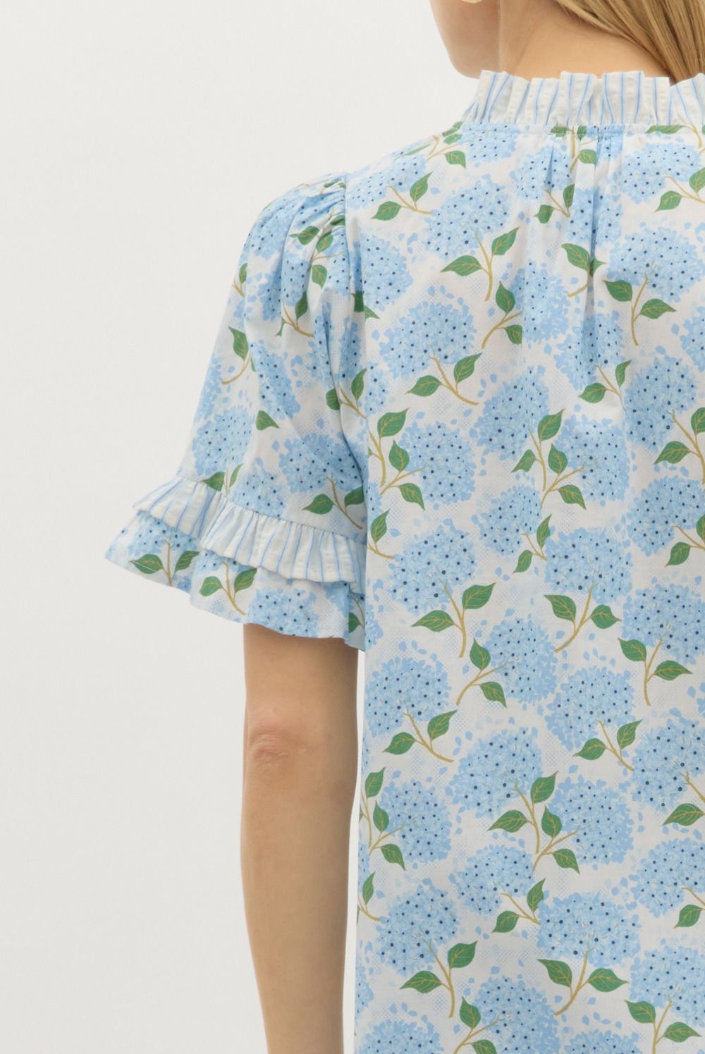 Floral Ruffle Sleeve Top