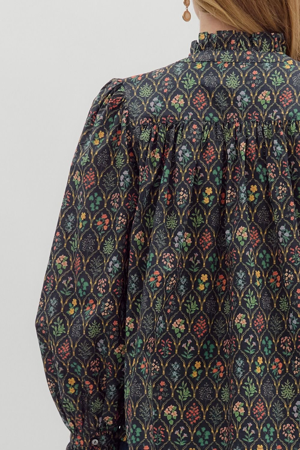 Multi-Floral Long Sleeve Top