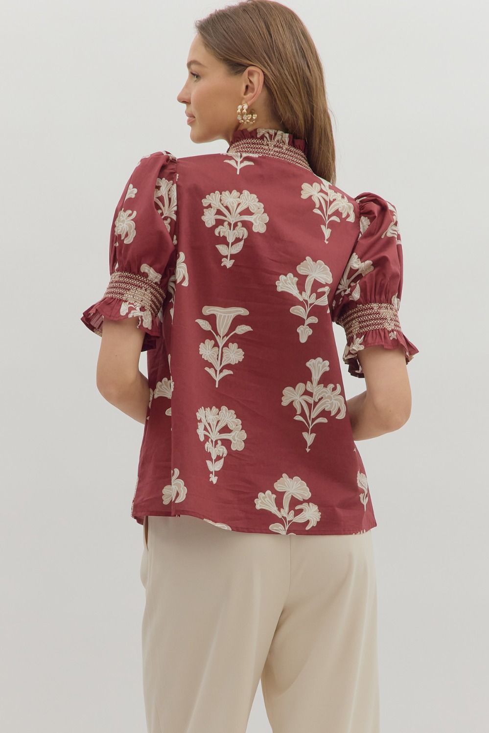 Floral Puff Sleeve Top