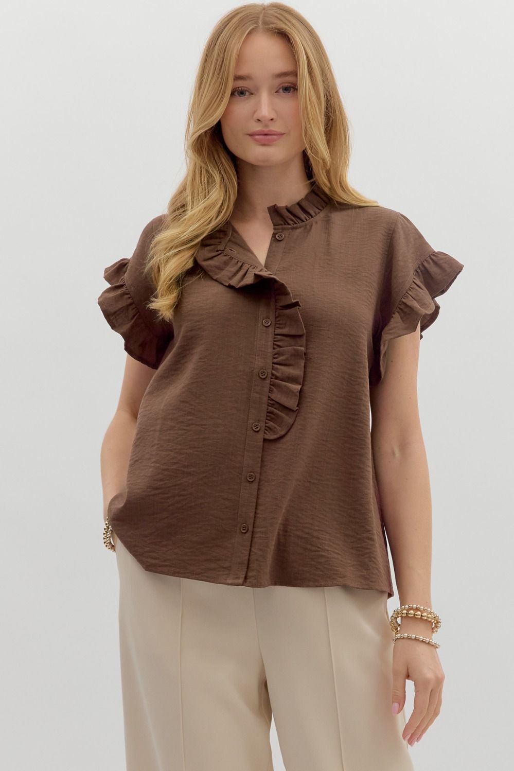 Ruffle Sleeve Top