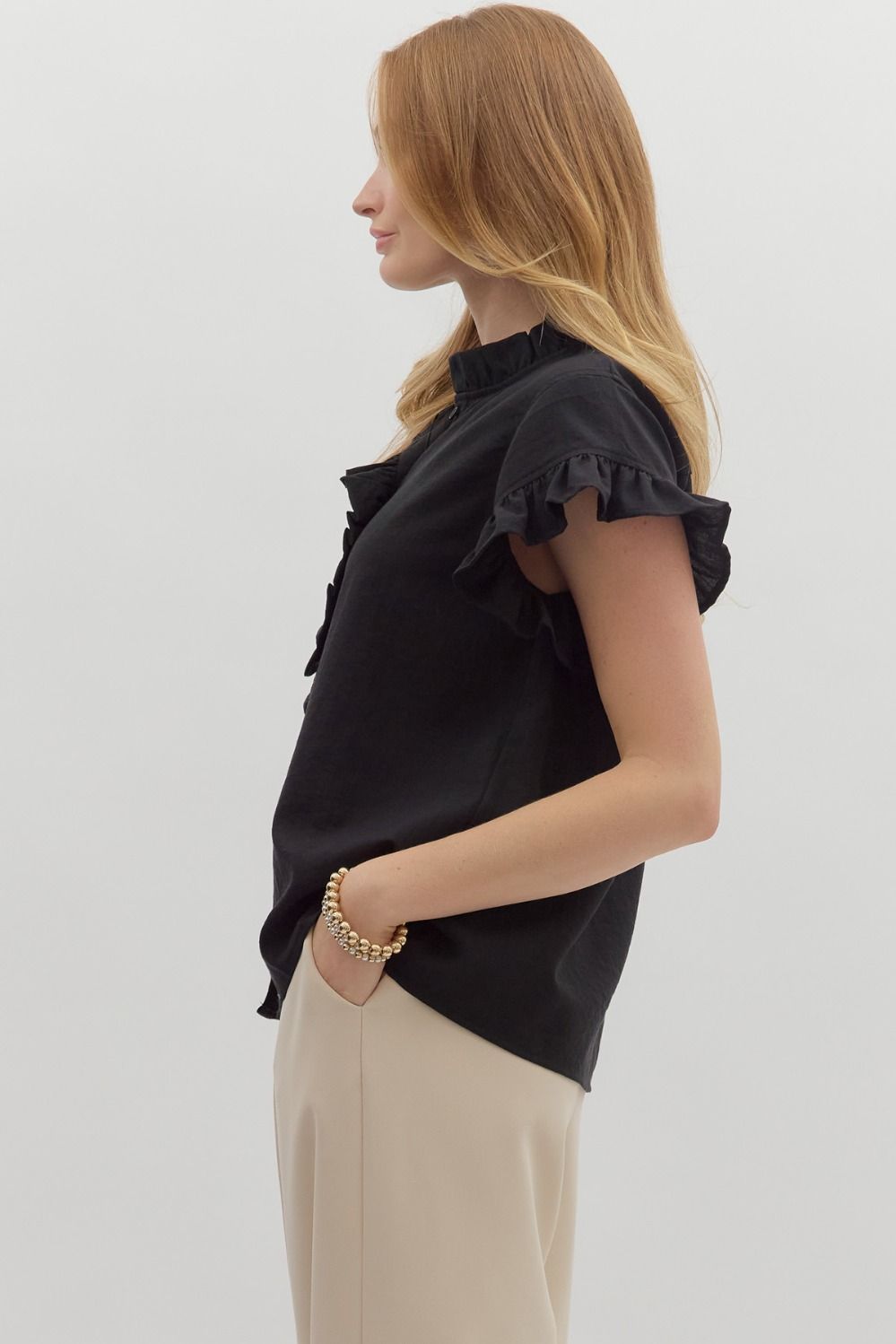 Ruffle Sleeve Top