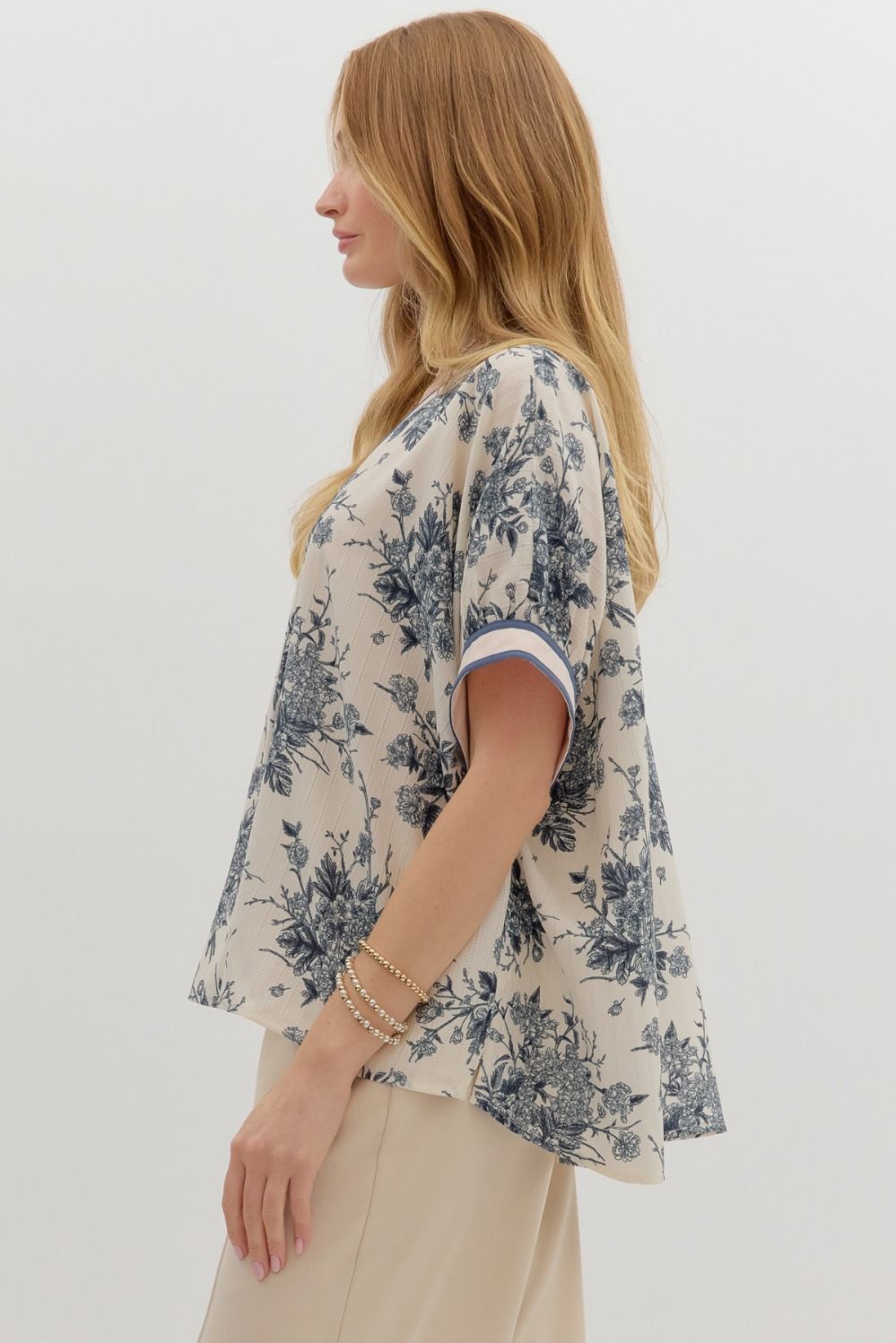 Floral Dolman Sleeve Top