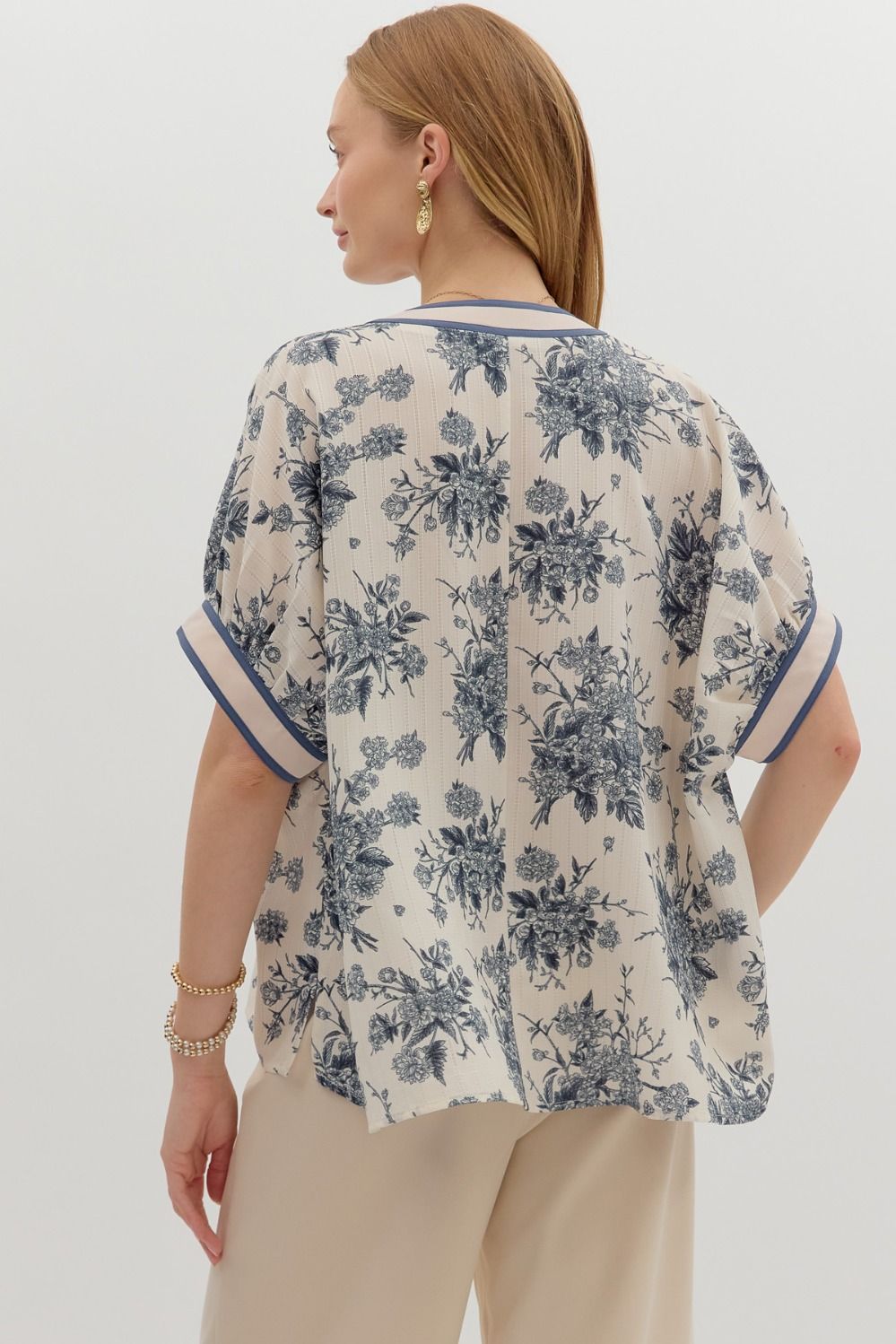 Floral Dolman Sleeve Top