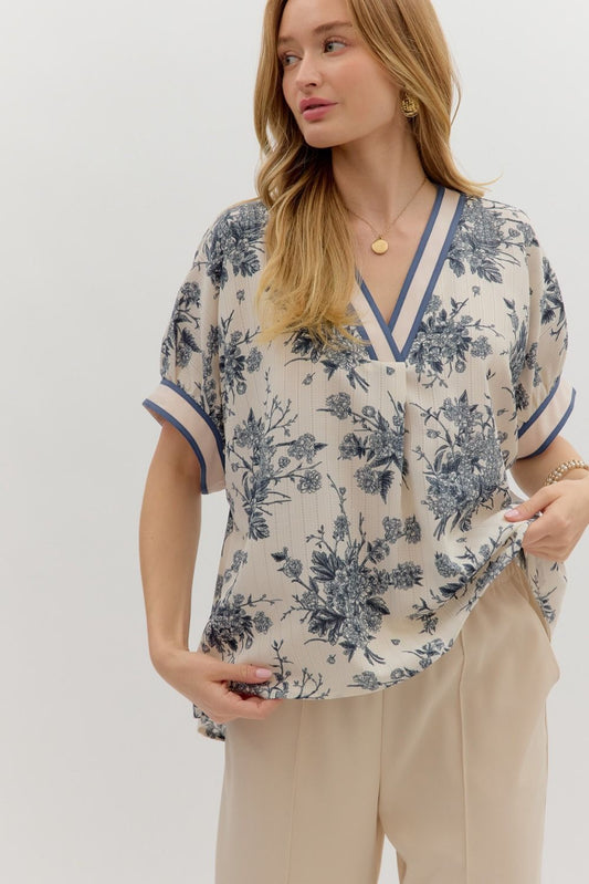 Floral Dolman Sleeve Top