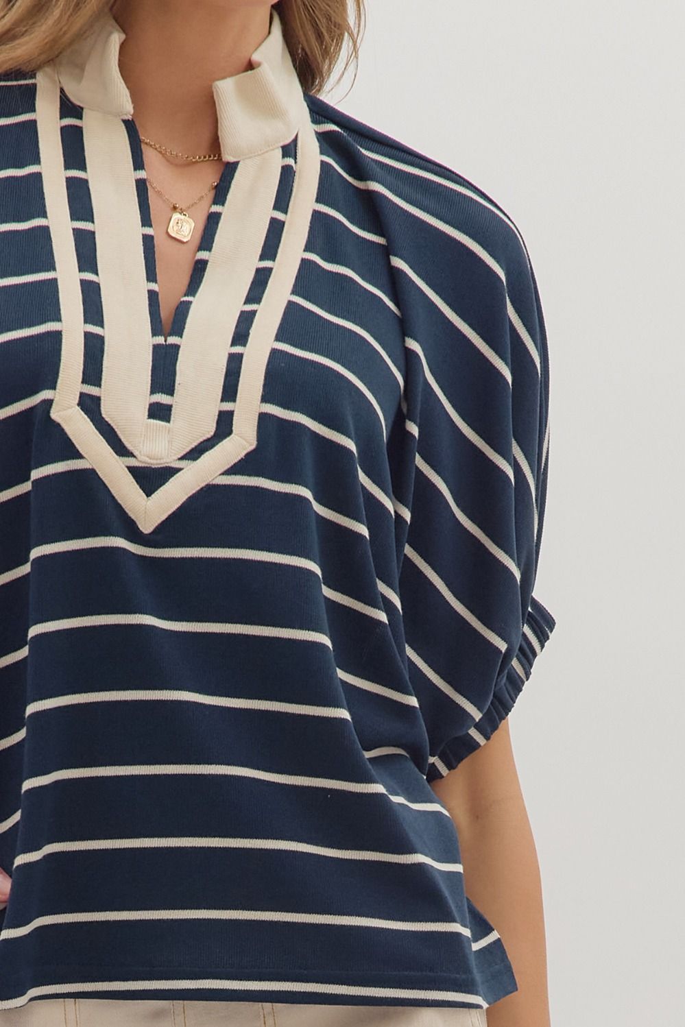Striped Dolman Top