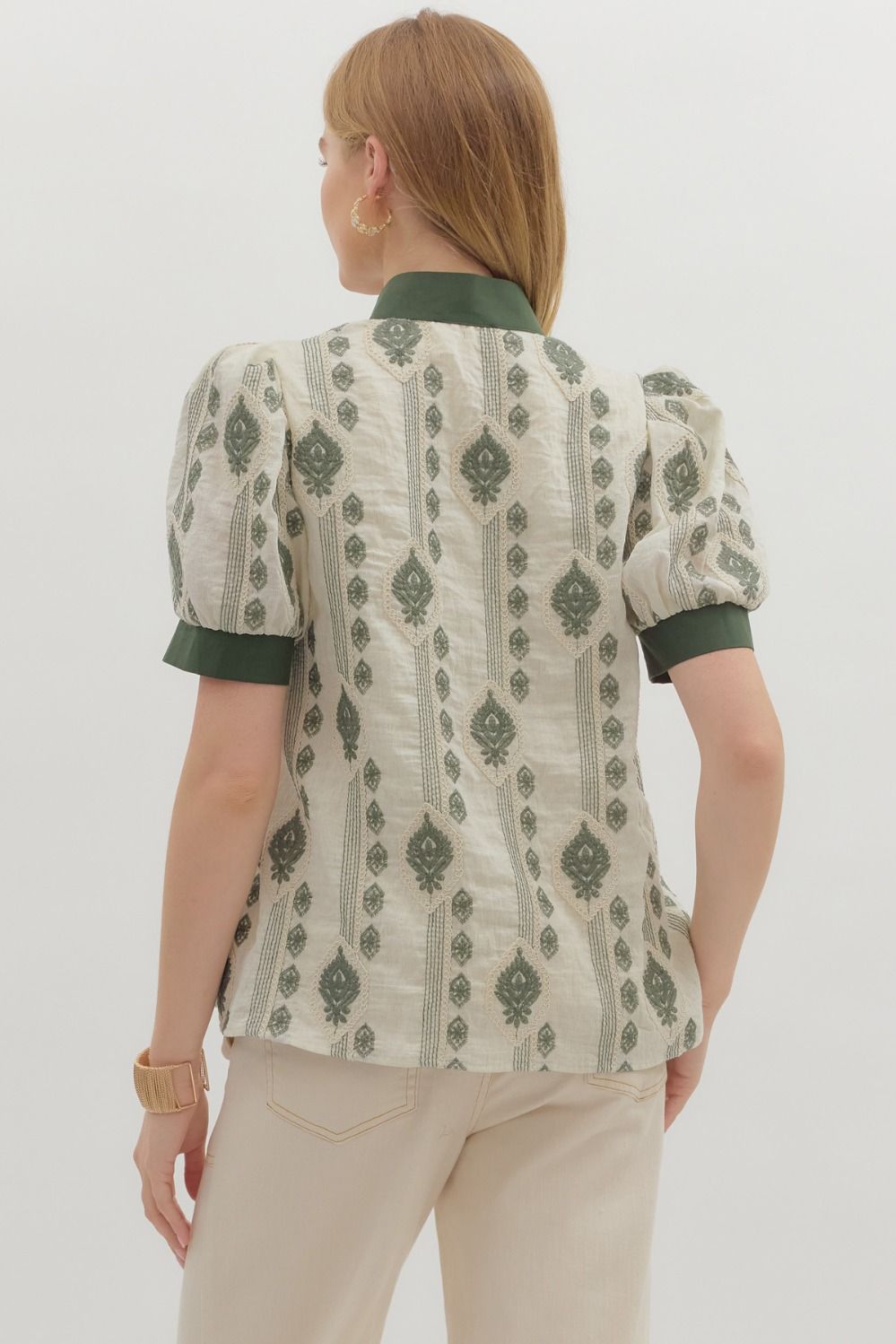 Embroidered Caftan Top