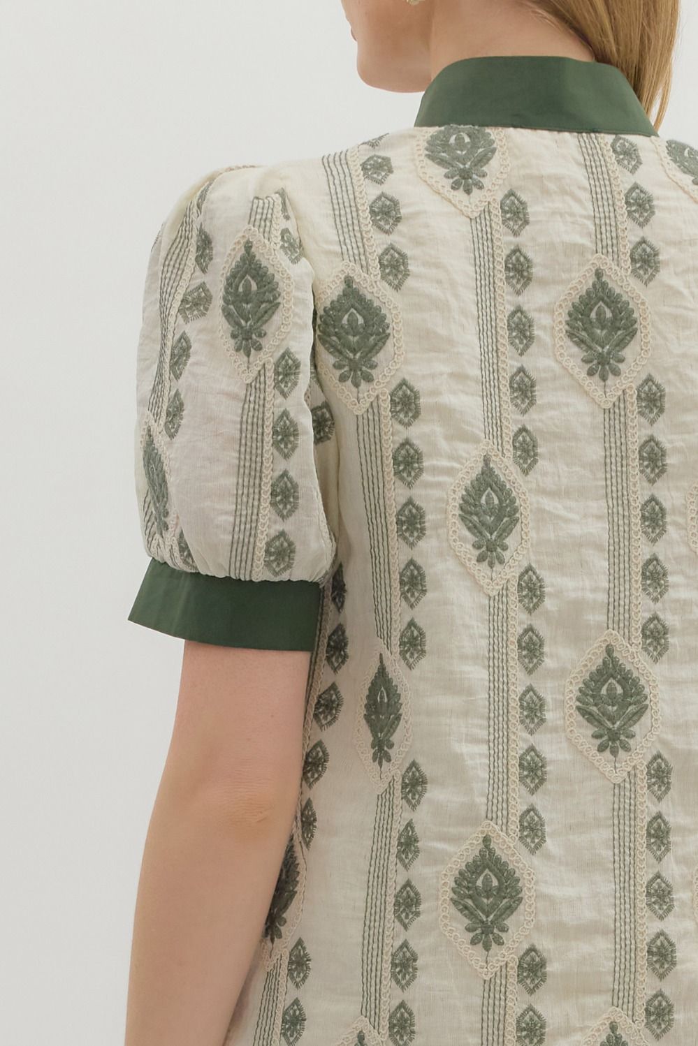 Embroidered Caftan Top