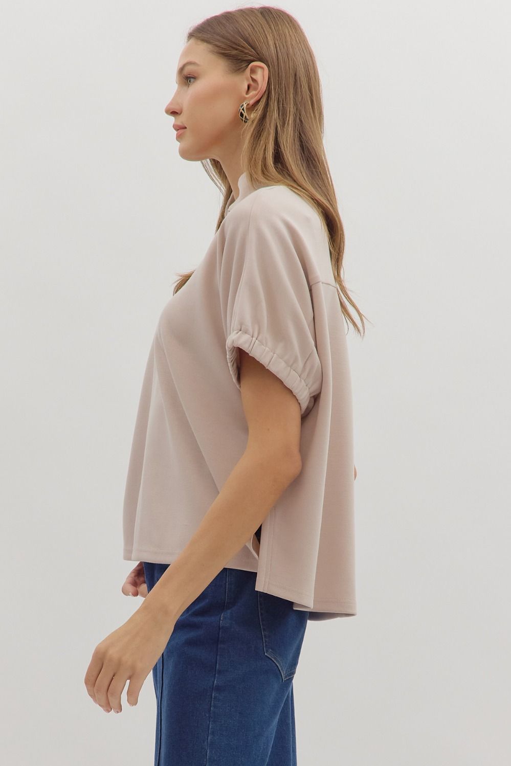 Knit Short-Sleeve Top